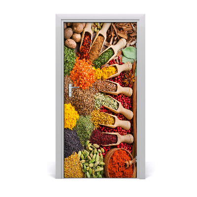 Self-adhesive door sticker Spices