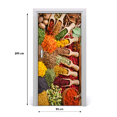 Self-adhesive door sticker Spices