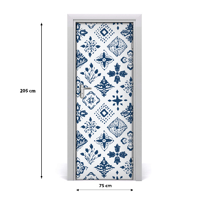 Self-adhesive door veneer Floral pattern