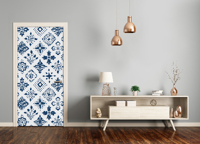 Self-adhesive door veneer Floral pattern