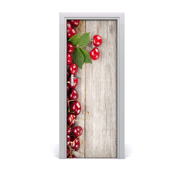 Self-adhesive door sticker Cherries