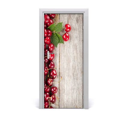 Self-adhesive door sticker Cherries