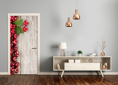 Self-adhesive door sticker Cherries