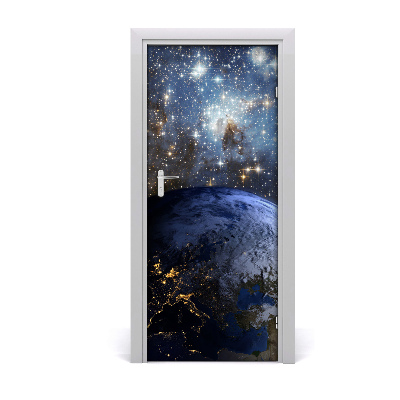 Self-adhesive door wallpaper Planet earth