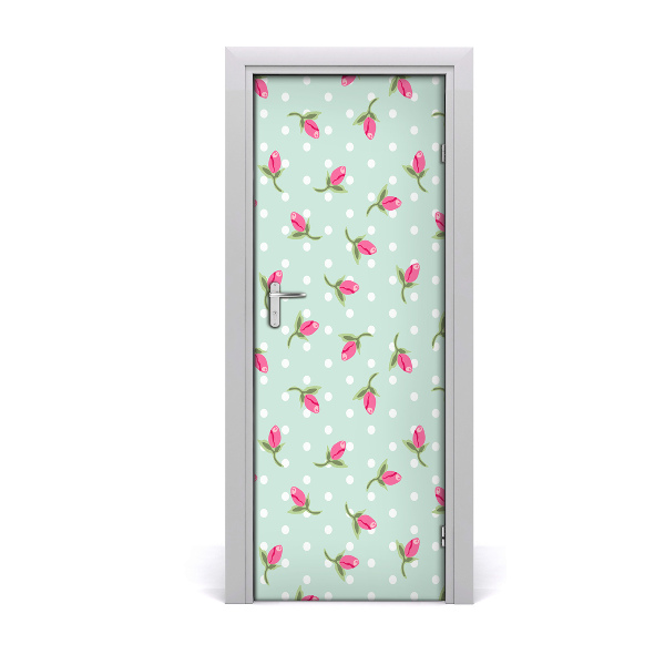 Self-adhesive door wallpaper Home roses