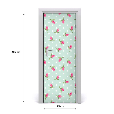 Self-adhesive door wallpaper Home roses