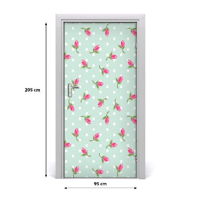 Self-adhesive door wallpaper Home roses