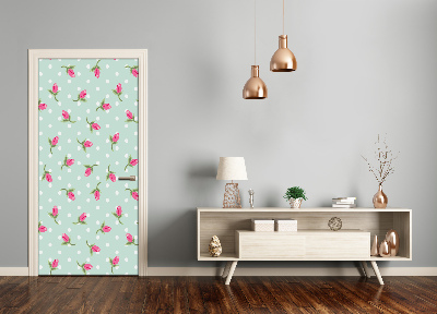 Self-adhesive door wallpaper Home roses