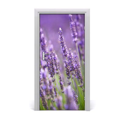 Self-adhesive door sticker Lavender field