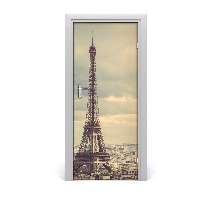 Self-adhesive door wallpaper Eiffel tower