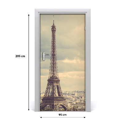 Self-adhesive door wallpaper Eiffel tower