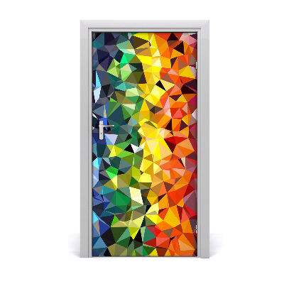 Self-adhesive door sticker Geometric background