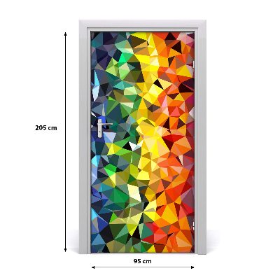 Self-adhesive door sticker Geometric background