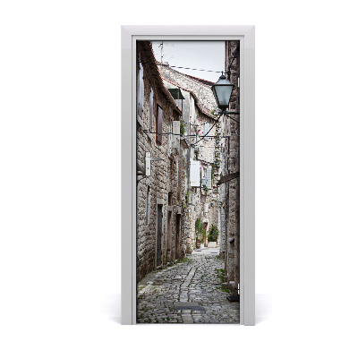 Self-adhesive door wallpaper Street of croatia