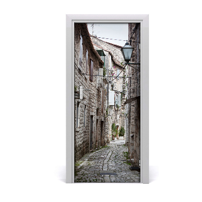 Self-adhesive door wallpaper Street of croatia