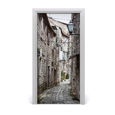 Self-adhesive door wallpaper Street of croatia