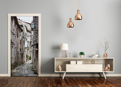 Self-adhesive door wallpaper Street of croatia