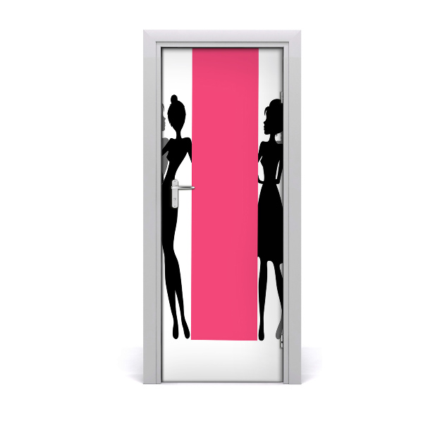 Door wallpaper Women's silhouettes