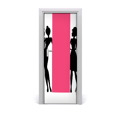 Door wallpaper Women's silhouettes