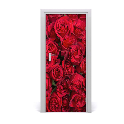 Self-adhesive door sticker Red roses