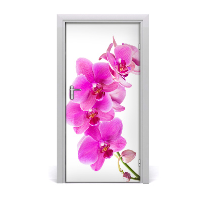 Self-adhesive door sticker Pink orchid