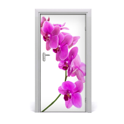 Self-adhesive door sticker Pink orchid