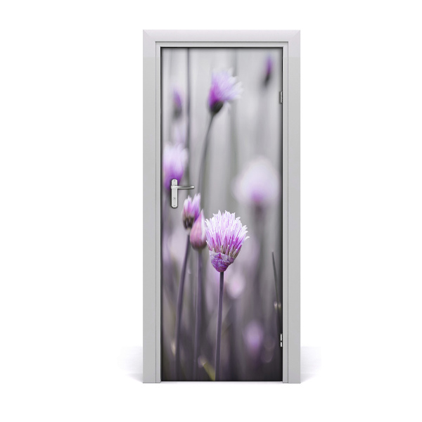 Self-adhesive door sticker Flowers of chives