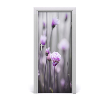 Self-adhesive door sticker Flowers of chives