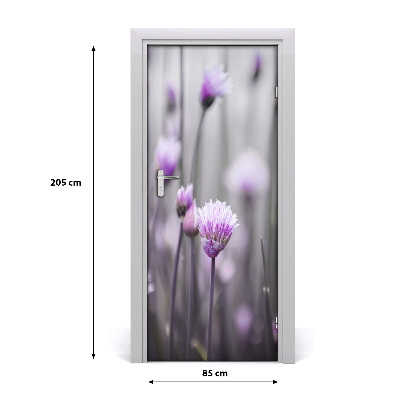 Self-adhesive door sticker Flowers of chives