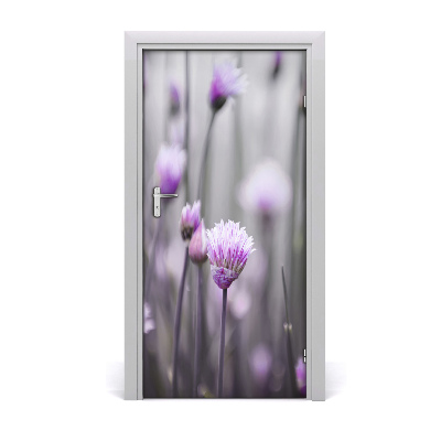 Self-adhesive door sticker Flowers of chives