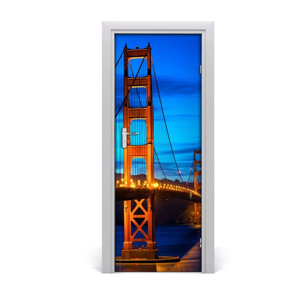 Self-adhesive door wallpaper San francisco bridge