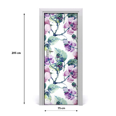 Self-adhesive door veneer Blackberry flowers