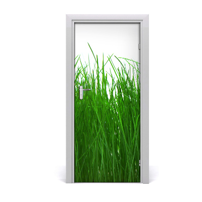 Self-adhesive door sticker On the door grass