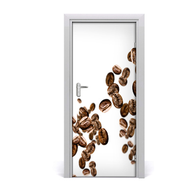 Self-adhesive door sticker Coffee beans