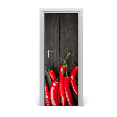 Self-adhesive door sticker Chilli peppers