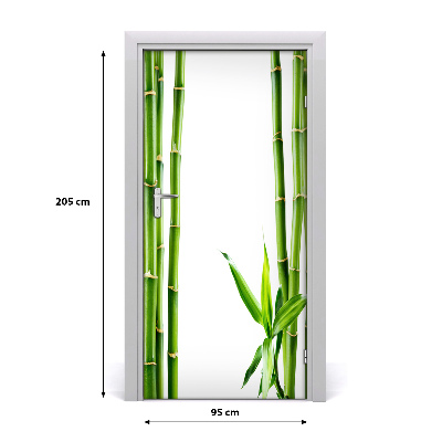Self-adhesive door sticker On the bamboo door