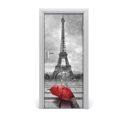 Self-adhesive door wallpaper Eiffel tower