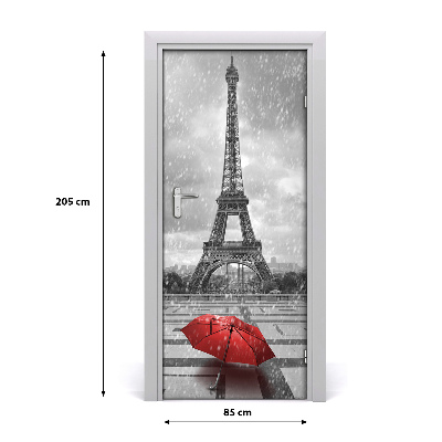 Self-adhesive door wallpaper Eiffel tower