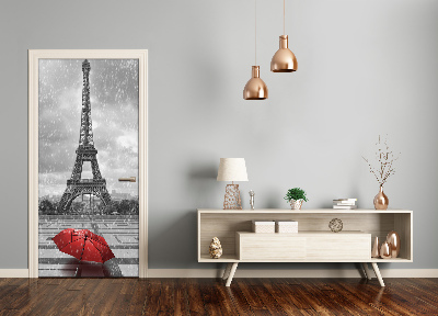 Self-adhesive door wallpaper Eiffel tower