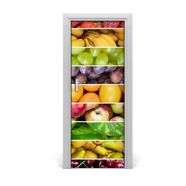 Self-adhesive door sticker Colorful fruits