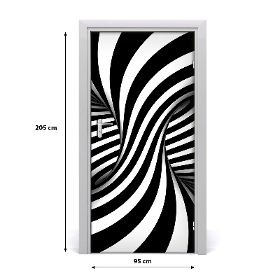 Self-adhesive door sticker Swirl abstraction