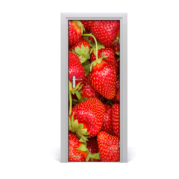 Self-adhesive door sticker Strawberries