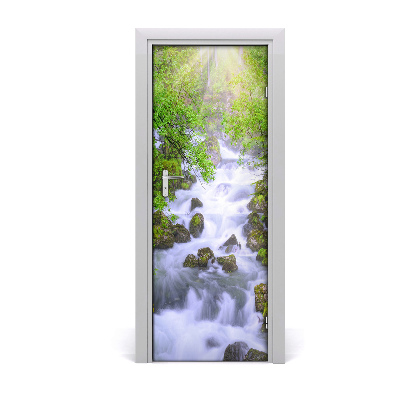 Door wallpaper Mountain stream