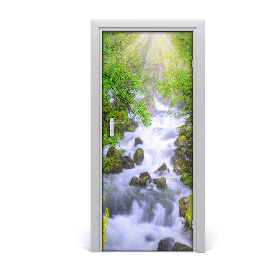 Door wallpaper Mountain stream