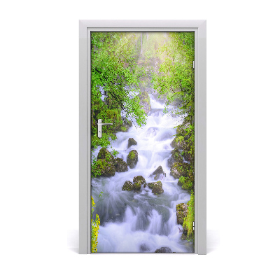 Door wallpaper Mountain stream