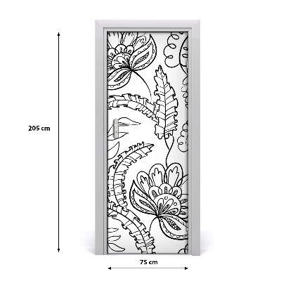 Self-adhesive door veneer Zentangle background