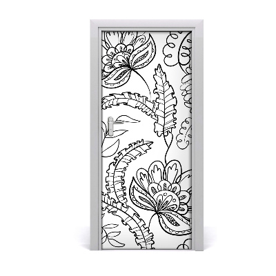 Self-adhesive door veneer Zentangle background