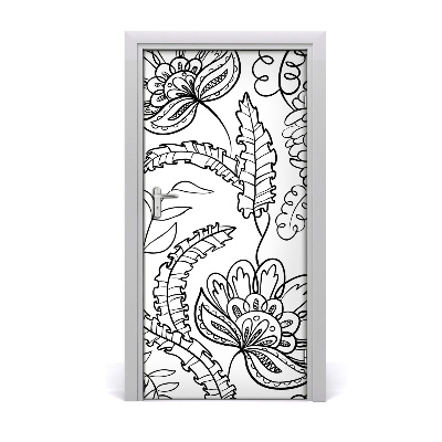 Self-adhesive door veneer Zentangle background