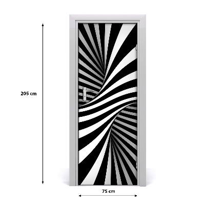 Self-adhesive door sticker Swirl abstraction