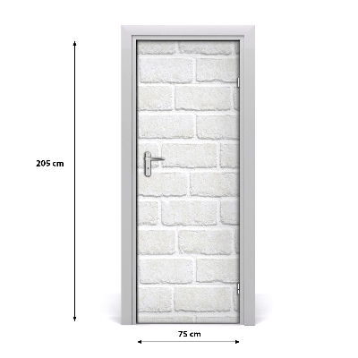 Door wallpaper Brick wall